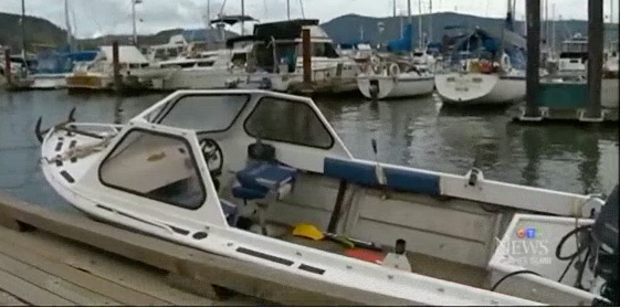 boat that circled photo clipped from CTV Vancouver Island video 