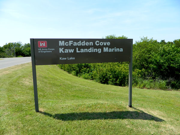 McFadden Cove sign at Kaw Lake
