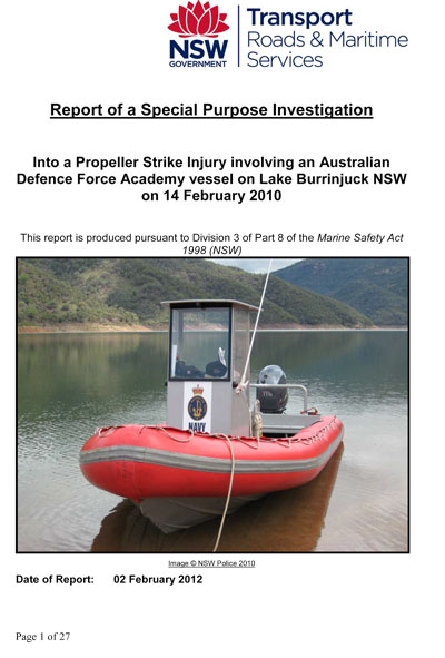 NSW Propeller Accident Investigation Report