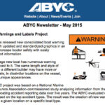 ABYC May 2015 newsletter announces consolidated warnings