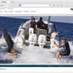 Wakeboarding ad featuring Evinrude outboards in Russia
