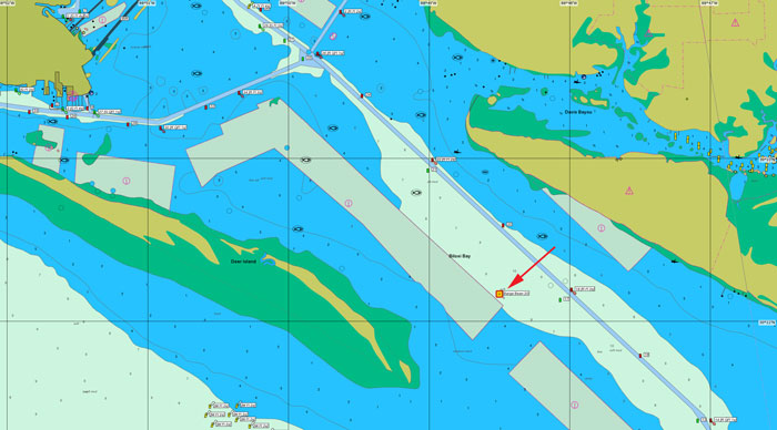 Location of barge Bean 20