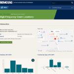 Chart SEMCOG high frequency auto crash data for a single location