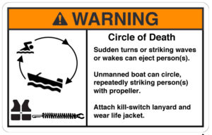 Example of a Circle of Death warning