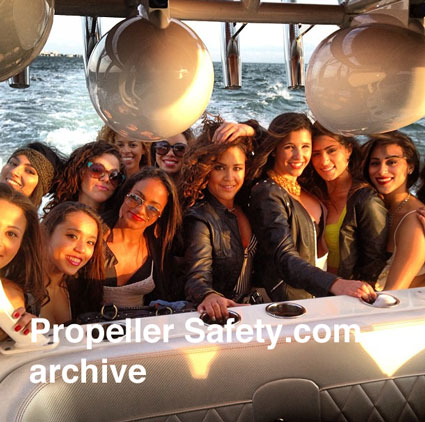 Pretty Girls on DJ Laz's boat