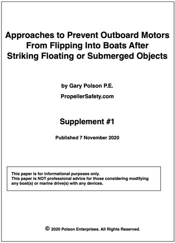 Approaches to Prevent Outboard Motors from Flipping into Boats: Supplement #1