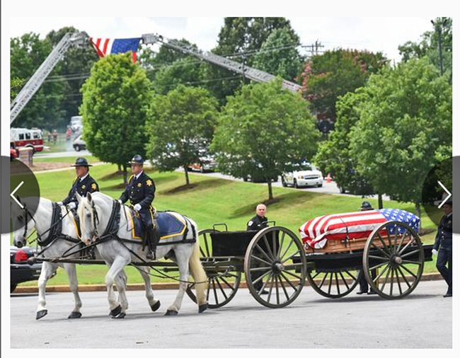 Devin Hodges funeral procession to the Civic Center image courtesy of Independent Mail