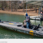 Jordan Lee dock fishing on day 3 of 2018 Bassmaster Classic. image by Bassmaster / Garrick Dixon
