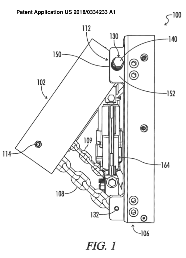 Kickup jack plate with tether patent application