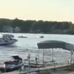 Lake Gage boat accident DNR boat impact still #3 from WFLA video