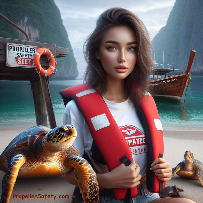 Life jacket and sea turtles for Propeller Safety image