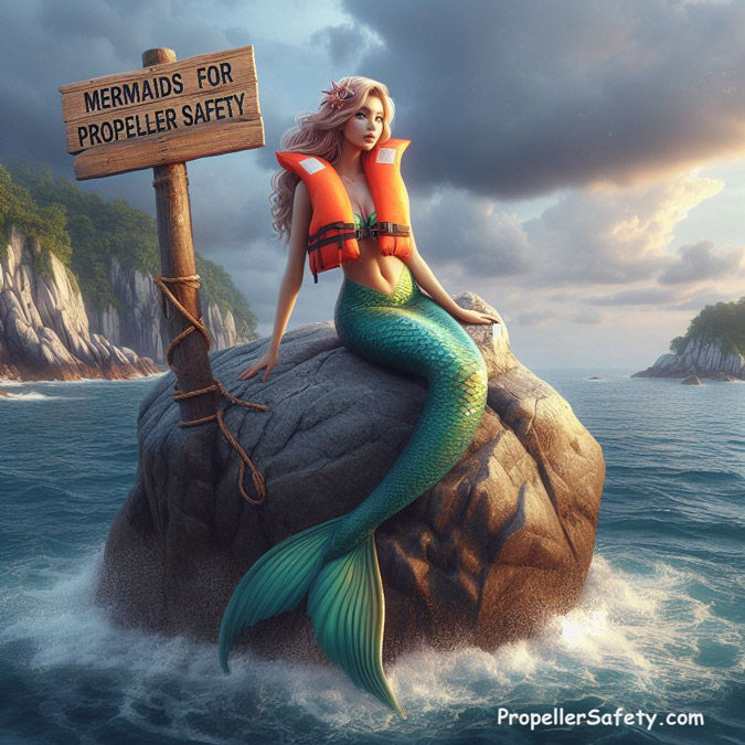 Mermaids in Life Jacket, Mermaids for Propeller Safety image