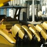 Midnight Express with quint Verado outboards