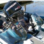 Outboard broke off and flipped into Michael Moreno's boat. Image via Bass Angler magazine.