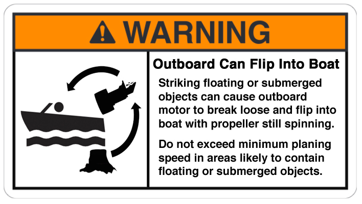Outboard Can Flip Into Boat warning 1
