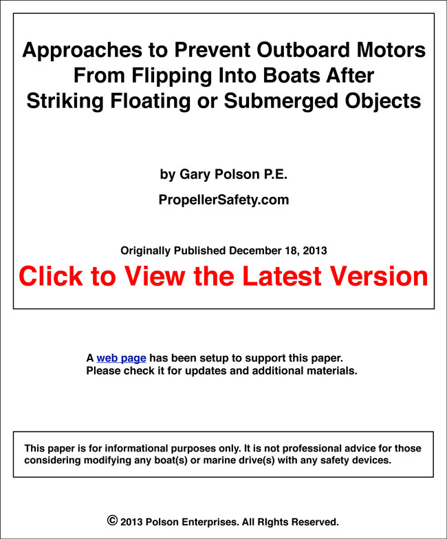 Preventing Outboard Motors from Flipping Into Boats report cover