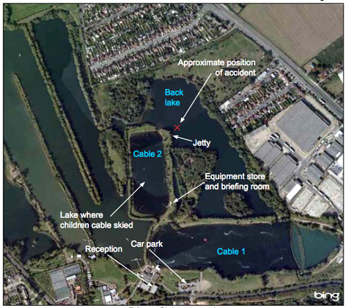 Aerial view of Prince's Sports Club near London