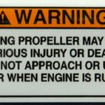 Propeller Warning Decal all caps