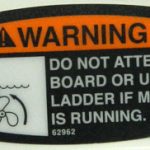 Propeller Warning Decal elliptical shape