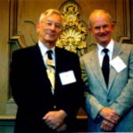 Edgar Rose (left) and Charlie Strang (right) at 25 September 1997 OMC press conference in Chicago. photo by Gary Polson