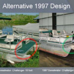 Sweetwater Pontoon Boats in 1997: Bow Riding design alternatives