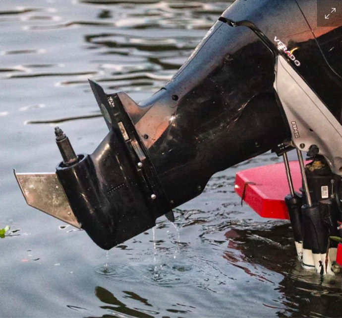 Mercury Verado outboard less propeller<br>image courtesy Bangkok Post