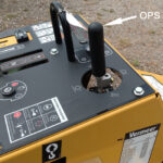 Vermeer Operator Presence System handle on a stump cutter