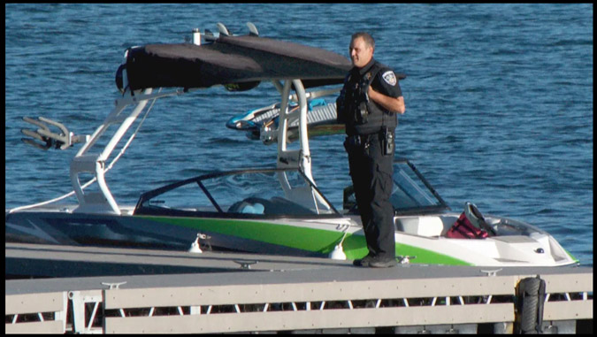 Wake board boat in Walter Greer fatal boat propeller accident at Echo Reservoir, Utah.