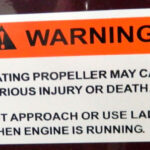 Propeller warning from 2013 Tulsa Boat Show - no borders