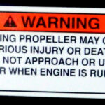 NMMA propeller warning at 2013 Tulsa Boat Show.