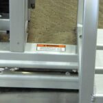 Placement of pontoon boat propeller warning at 2013 Tulsa Boat Show viewed from a little further back