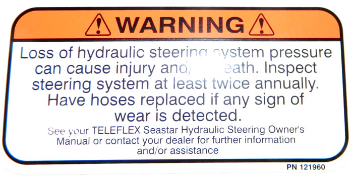 Power steering warning at 2013 Tulsa Boat Show