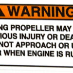 Propeller warning similar to NMMA warning. 2014 Tulsa Boat Show.