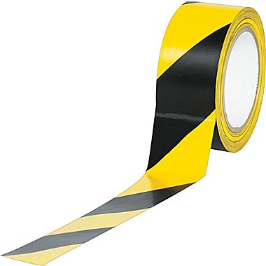 Yellow/Black stripe safety tape image from Staples.