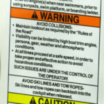 Warning Decal Strip at 2012 Bayliner Helm