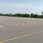 Large parking lot at Wolf Creek Park, Grand Lake, Grove Oklahoma