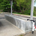 Tournament tank for holding fish at Wolf Creek Ramp, Grand Lake, Grove Oklahoma