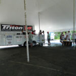 The weigh in stand, Nichols Marine Tournament Series Championship, Grand Lake, September 2015.